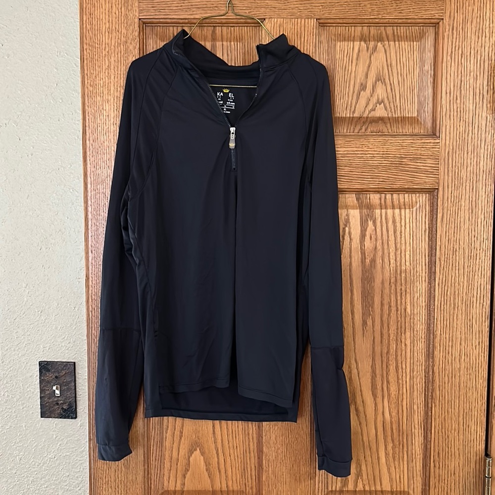 NEW Kastel Denmark Quarter-Zip Sunshirt Size XL Black
